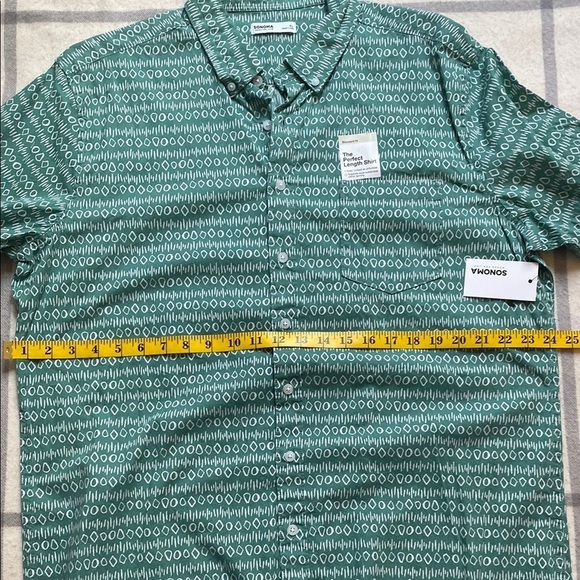 Sonoma Green Patterned Men's Shirt Size Extra Large - Picture 7 of 9